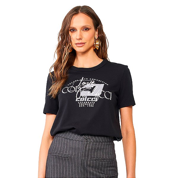 Camiseta Colcci Love OU24 Preto Feminino