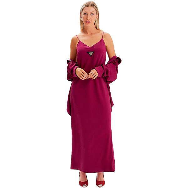 Vestido Super Mid Lança Perfume Alças OU24 Roxo Feminino