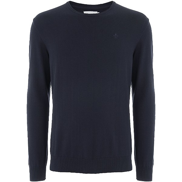 Suéter Tricot Dudalina Basic Ou24 Marinho Masculino