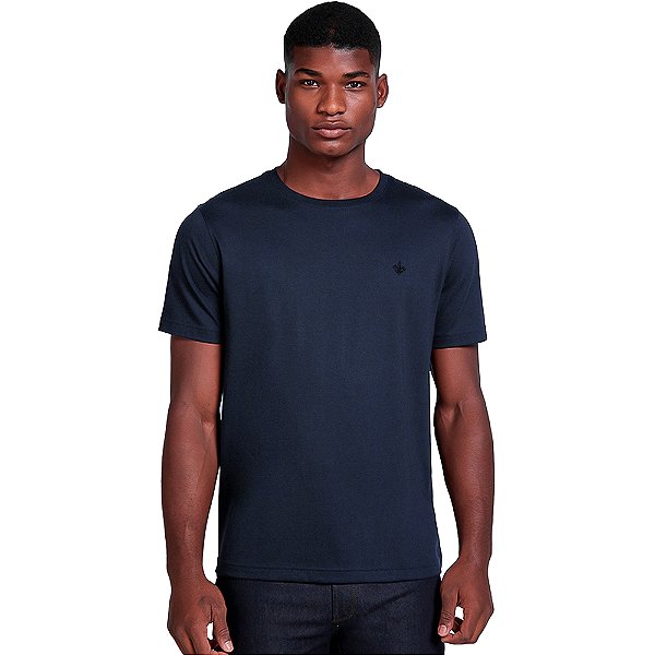 Camiseta Dudalina Soft Pima Regular Ou24 Marinho Masculino