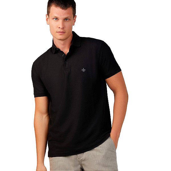 Camisa Polo Dudalina Pima Regular Ou24 Preto Masculino