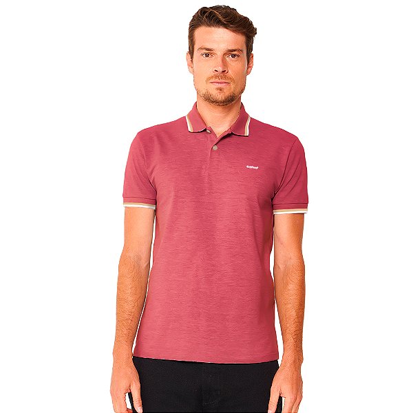 Camisa Polo Colcci Double Lines OU24 Rosa Hillier Masculino