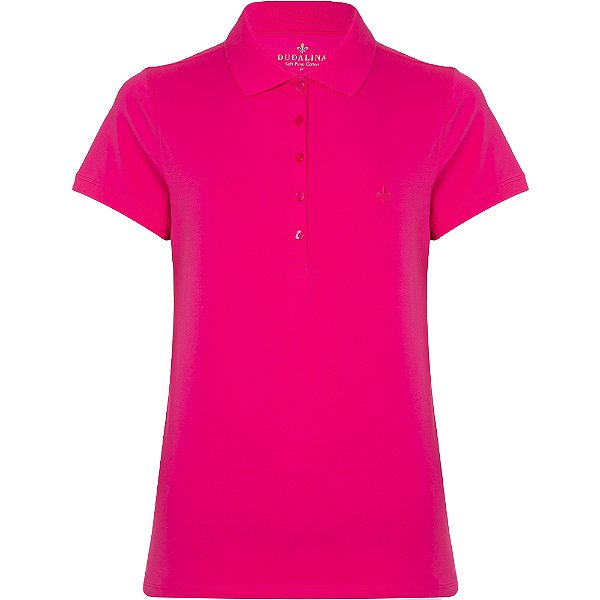 Camisa Polo Dudalina Decote V Ou24 Rosa Feminino