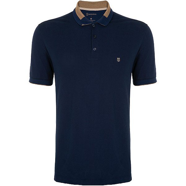 Camisa Polo Individual Regular In24 Azul Escuro Masculino