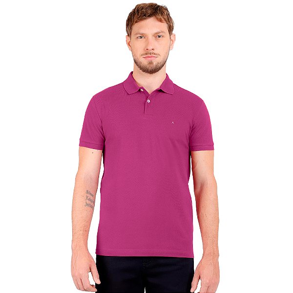 Camisa Polo Aramis Piquet Basic In24 Rosa Masculino