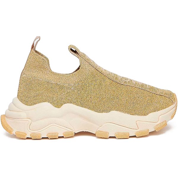Tênis Easy Lança Perfume Knit Shine OU24 Dourado Feminino