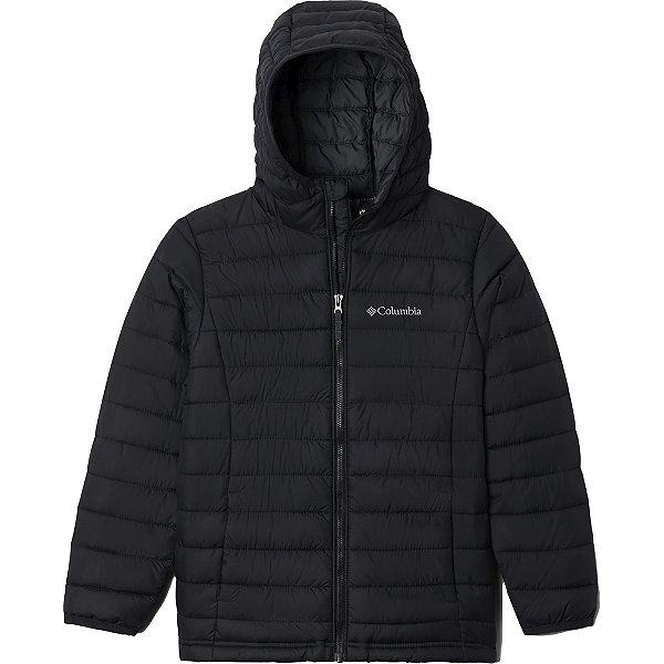 Jaqueta Columbia Powder Lite Hooded Preto Infantil