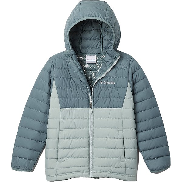 Jaqueta Columbia Powder Lite Hooded Verde Infantil