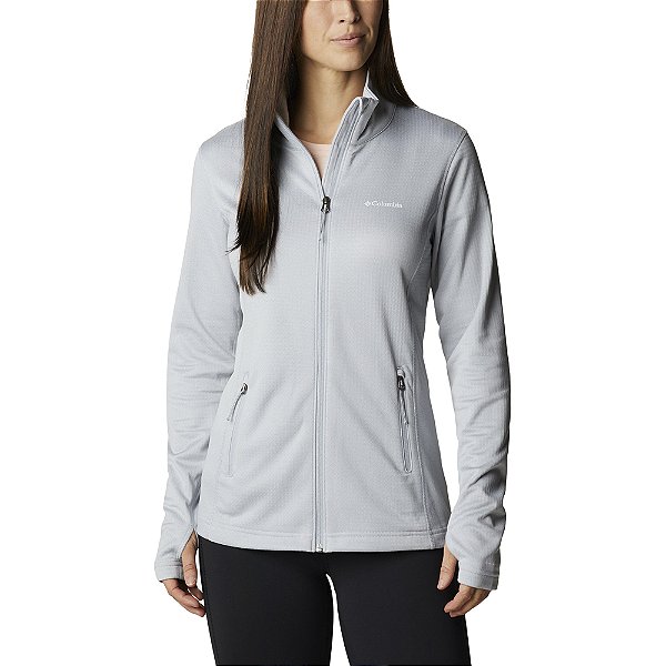 Jaqueta Columbia Park View Grid Cinza Feminino