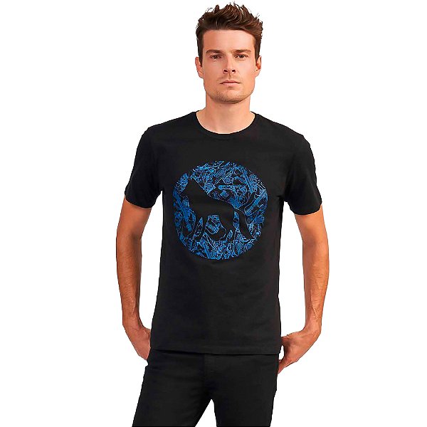 Camiseta Acostamento Casual Ou24 Preto Masculino