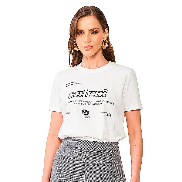 Camiseta Colcci Comfort Ou24 Off White Feminino