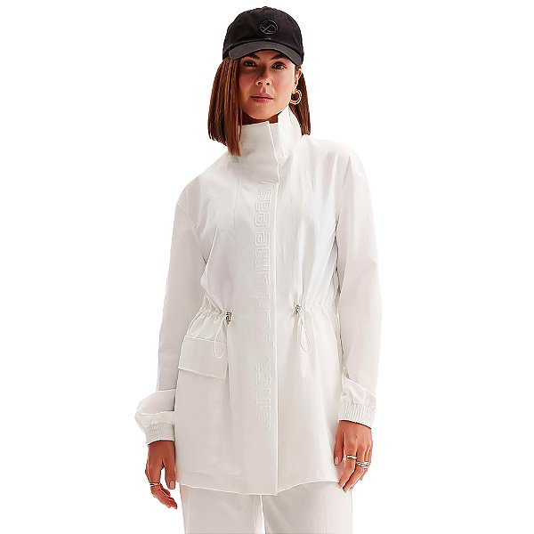 Parka Alongada Easy Lança Perfume Ou24 Off White Feminino