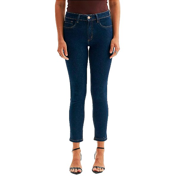 Calça Jeans Lança Perfume Diana Ankle Ou24 Azul Feminino