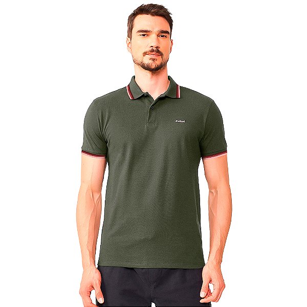 Camisa Polo Colcci Three Lines Ou24 Verde Masculino