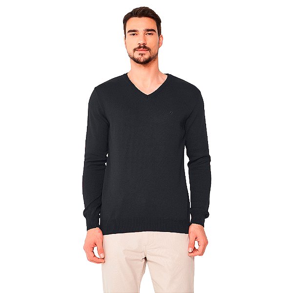 Suéter Tricô Colcci Slim Ou24B Preto Masculino