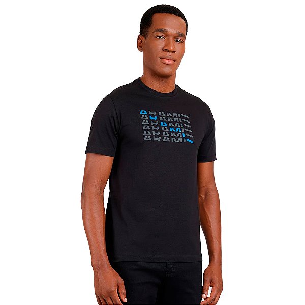 Camiseta Aramis Move Lettering Repeat In24 Preto Masculino