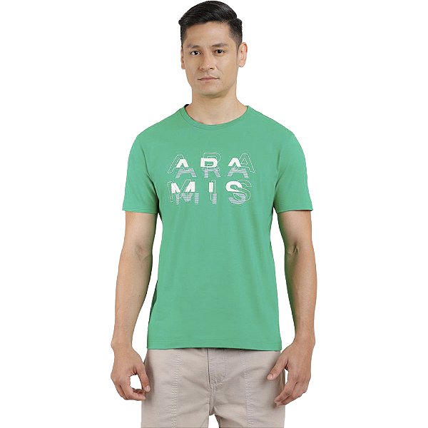 Camiseta Aramis Modern Logo In24 Verde Cacto Masculino