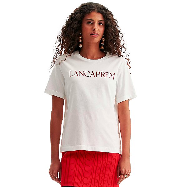 Camiseta Babylook Lança Perfume Ou24 Off White Feminino