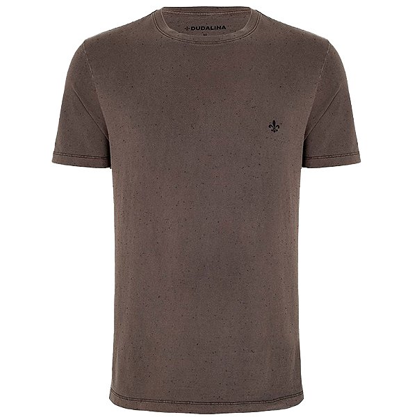 Camiseta Dudalina Bottone Ou24 Marrom Masculino