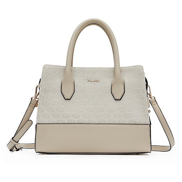 Bolsa Tote Colcci Jacquard In24 Off White Feminino