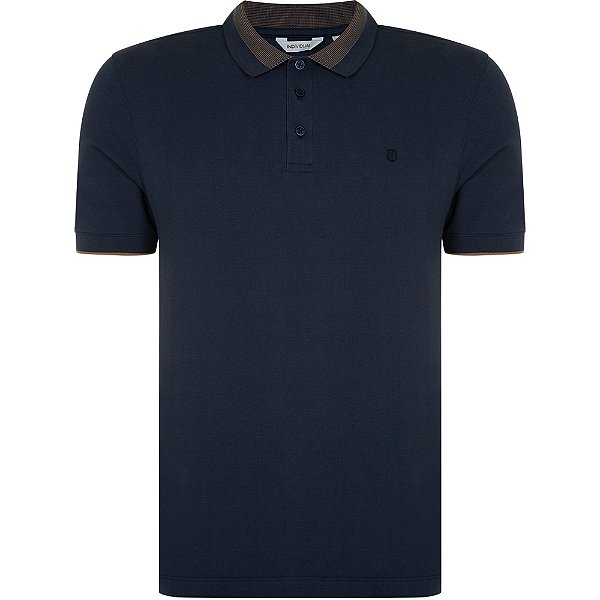 Camisa Polo Individual Lines Ou24 Marinho Masculino