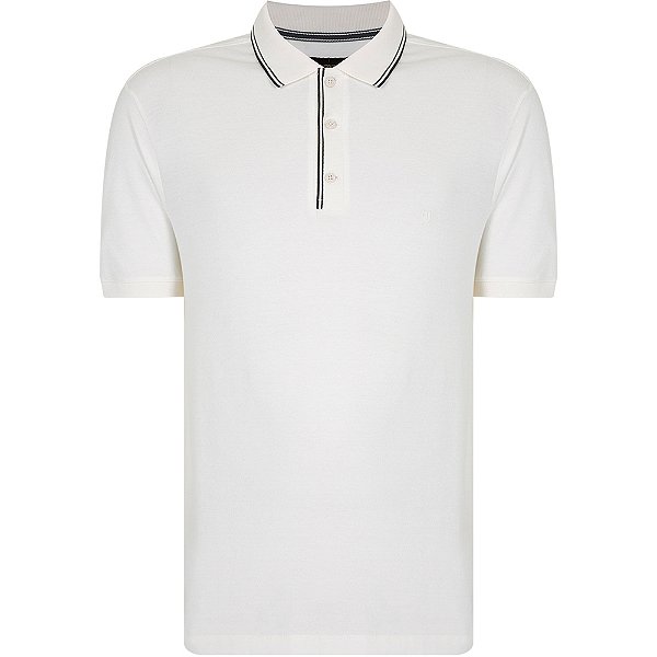 Camisa Polo Individual Crepe In24 Off White Masculino