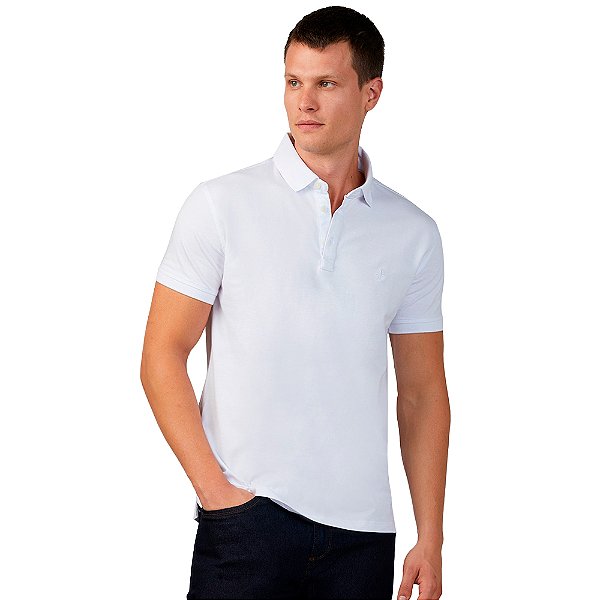 Camisa Polo Dudalina Regular Pima Ou24 Branco Masculino