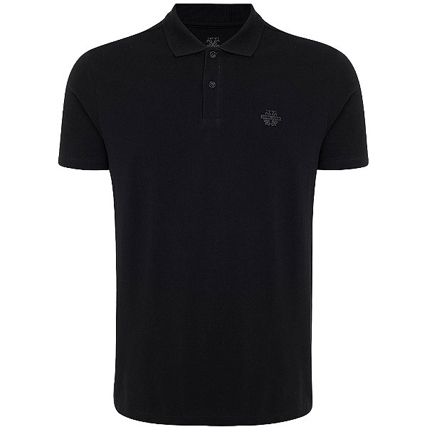 Camisa Polo John John Light Transfer In24 Preto Masculino