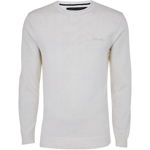 Suéter Tricot John John New Basic In24 Off White Masculino