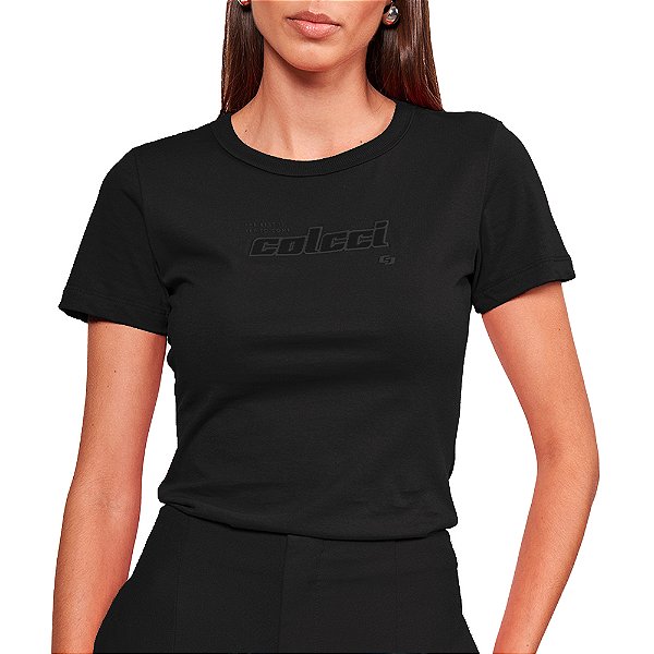 Camiseta Colcci Slim In24 Preto Feminino