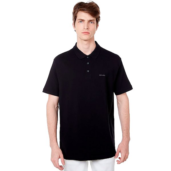 Camisa Polo John John New Slimple Basic In24 Preto Masculino