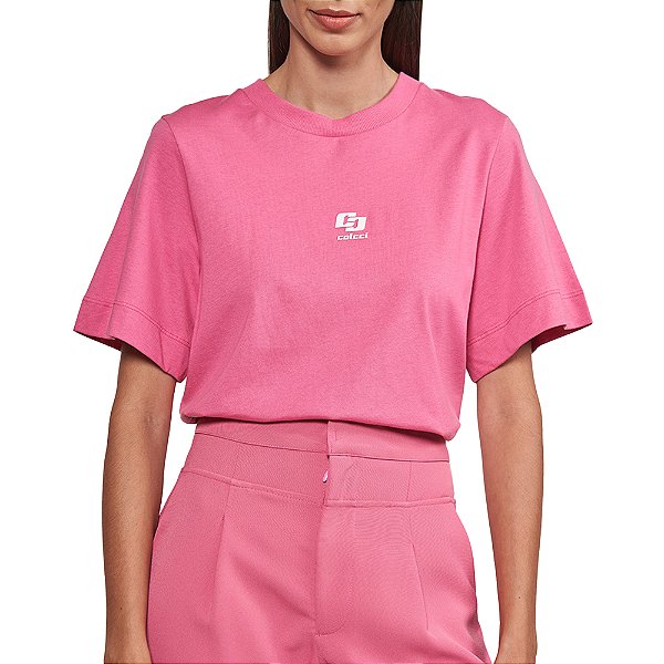 Camiseta Colcci Loose In24 Rosa Feminino