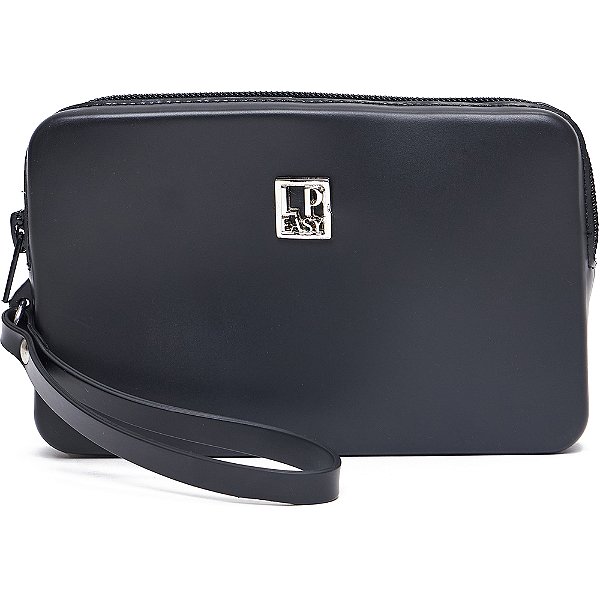 Bolsa Clutch Easy Lança Perfume Logo In24 Preto Feminino