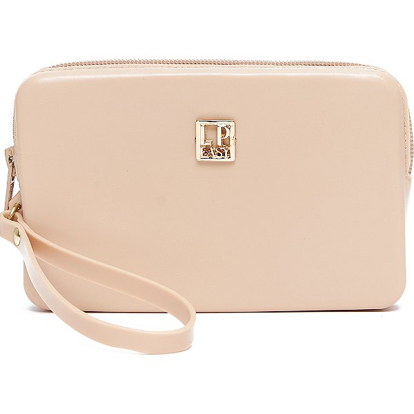 Bolsa Clutch Easy Lança Perfume Logo In24 Bege Feminino