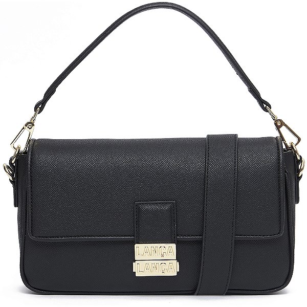 Bolsa Shoulder Lança Perfume Fecho In24 Preto Feminino