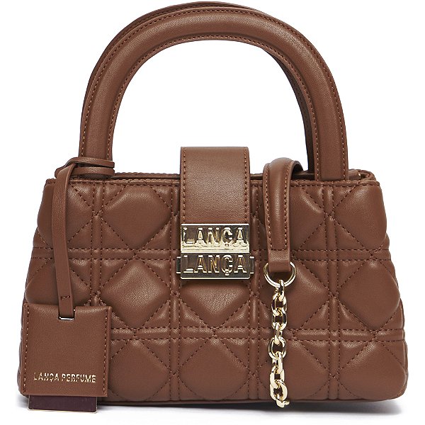 Bolsa Tote Lança Perfume Fecho In24 Marrom Feminino