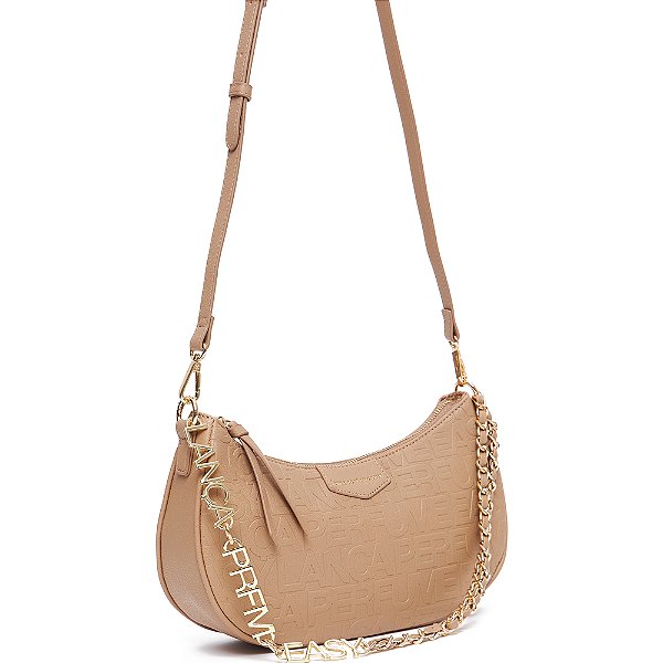 Bolsa Shoulder Easy Lança Perfume Metal In24 Bege Feminino
