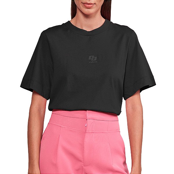 Camiseta Colcci Loose In24 Preto Feminino