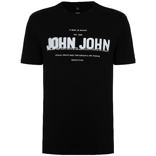 Camiseta John John Regular All Winter In24 Preto Masculino