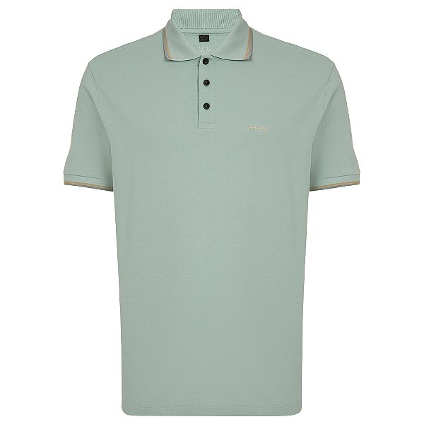 Camisa Polo John John Relaxed 2 Lines In24 Verde Masculino