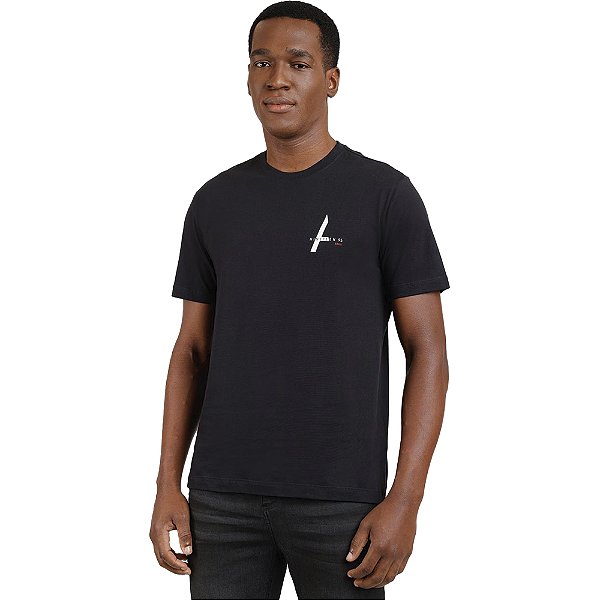 Camiseta Aramis Move Lettering Cutted In24 Preto Masculino