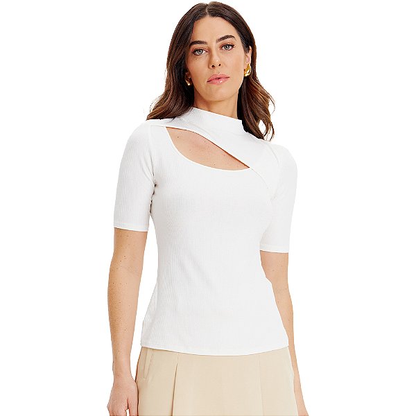 Blusa Lança Perfume Open In24 Off White Feminino