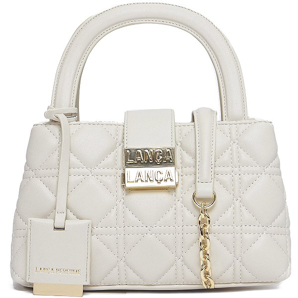 Bolsa Tote Lança Perfume Fecho In24 Off White Feminino