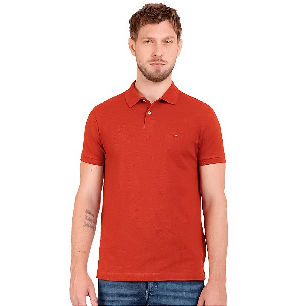 Camisa Polo Aramis Piquet In24 Vermelho Urucum Masculino