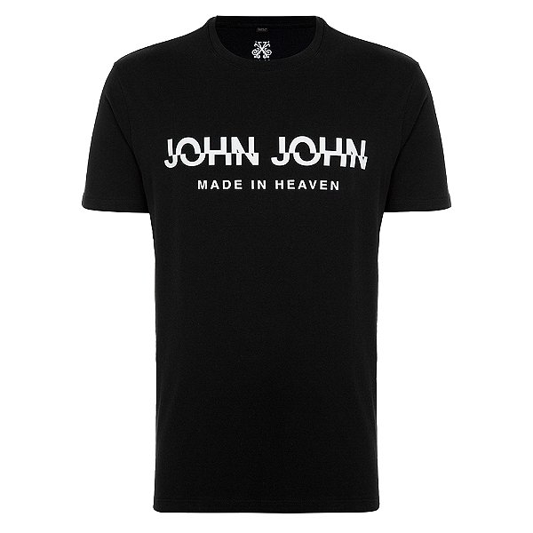 Camiseta John John Regular Offset In24 Preto Masculino