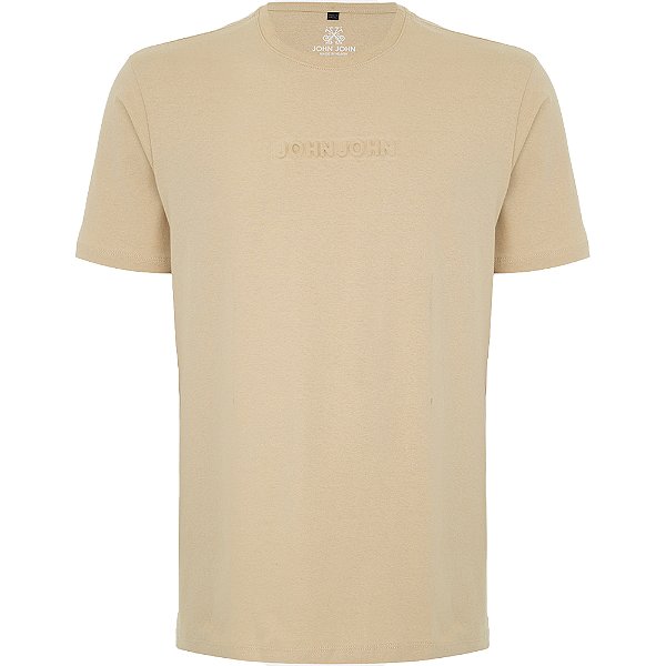 Camiseta John John Regular Embossed In24 Bege Masculino