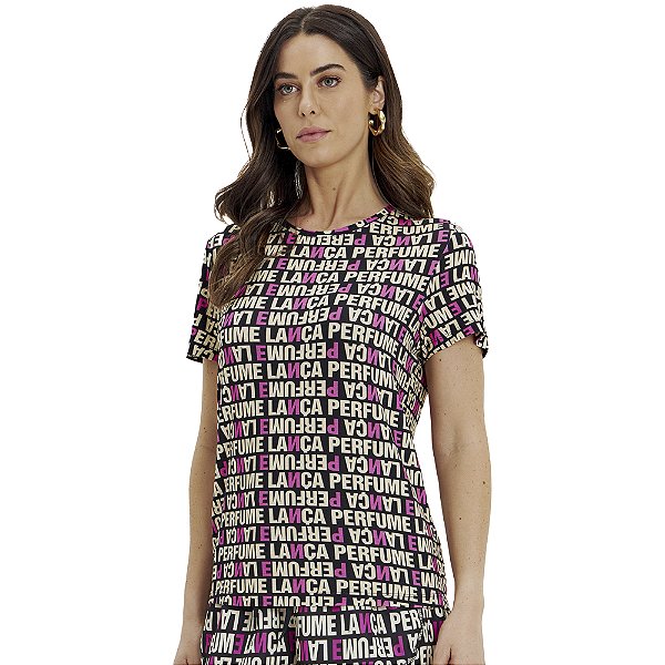 Camiseta Easy Lança Perfume Estampada In24 Preto Feminino