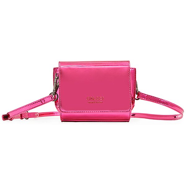 Bolsa Crossbody Colcci Mini Metal VE24 Rosa Feminino