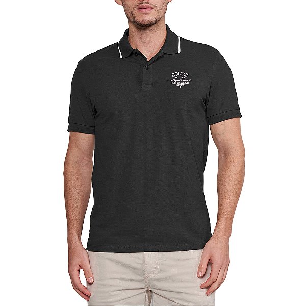 Camisa Polo Colcci Casual In24 Preto Masculino