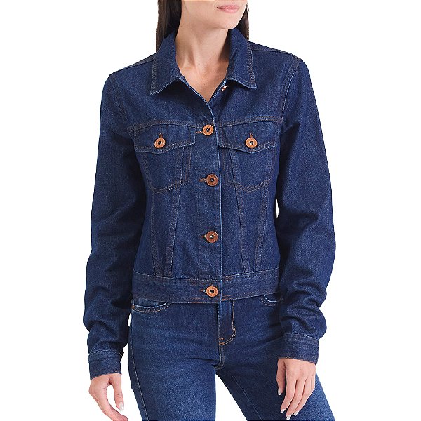 Jaqueta Jeans Forum Trucker In24 Azul Indigo Feminino